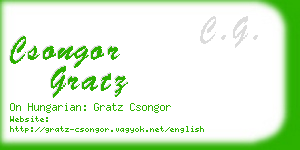 csongor gratz business card